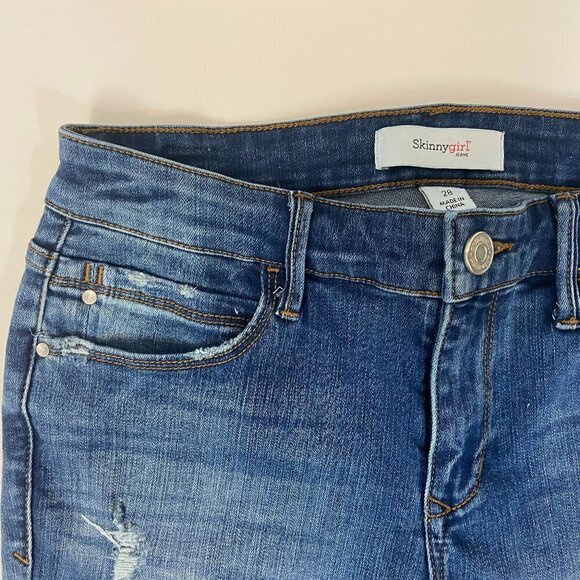 Skinnygirl Jeans The Skinny Women's Size 28 (28 x 29) Mid Rise Distressed - Picture 7 of 12
